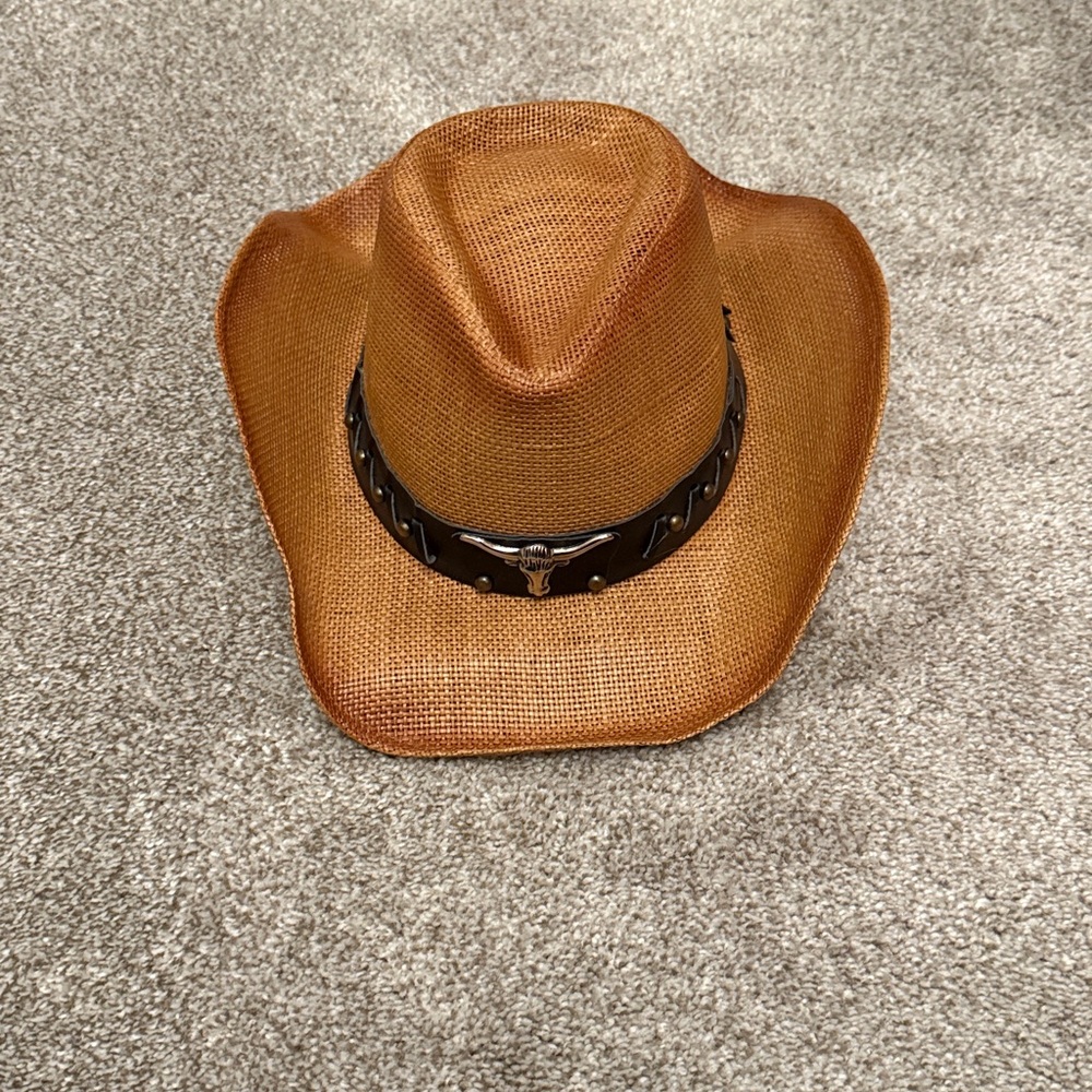 Brown Cowboy Hat with Black Band - Picture 4 of 4
